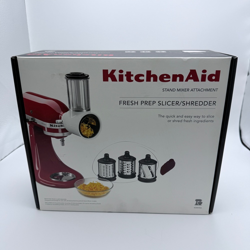 KitchenAid KSMVSA Fresh Prep Slicer Shredder Stand Mixer Attachment White